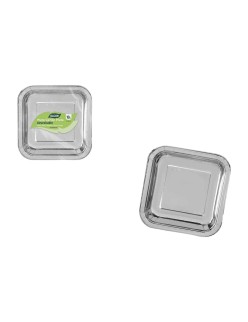 Plate set Algon Silver 20 cm 20 x 2 cm 10 Pieces (18 Units)