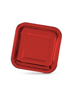 Plate set Algon Red 23 cm 10 Pieces (18 Units)