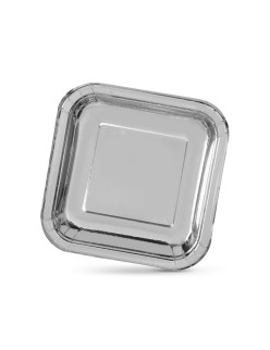 Plate set Algon Silver 23 cm 10 Pieces (18 Units)