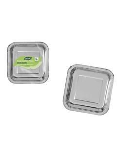 Plate set Algon Silver 23 cm 10 Pieces (18 Units)