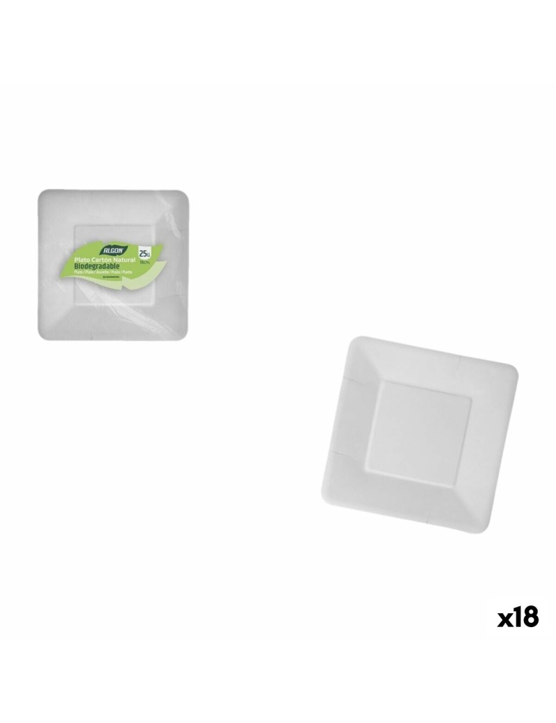 Plate set Algon 18 cm 25 Pieces (18 Units)