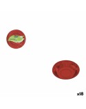Plate set Algon Red 450 ml 6 Pieces (18 Units)
