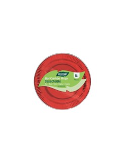Plate set Algon Red 450 ml 6 Pieces (18 Units)