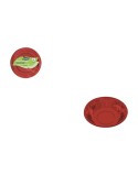 Plate set Algon Red 450 ml 6 Pieces (18 Units)