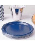 Plate set Algon Blue 20 cm 10 Pieces (24 Units)