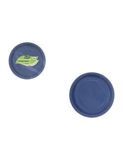 Plate set Algon Blue 20 cm 10 Pieces (24 Units)