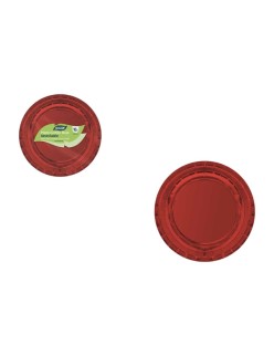 Plate set Algon Red 20 cm 10 Pieces (18 Units)