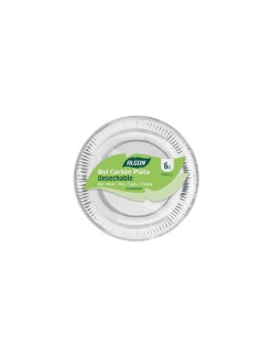 Plate set Algon Silver 450 ml 6 Pieces (18 Units)