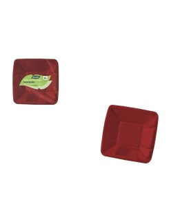 Plate set Algon Red 18 cm 12 Pieces (18 Units)