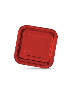 Plate set Algon Red 20 cm 10 Pieces (18 Units)