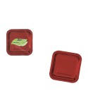 Plate set Algon Red 20 cm 10 Pieces (18 Units)