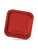 Plate set Algon Red 26 cm 3 Pieces (18 Units)
