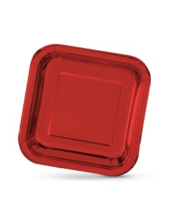 Plate set Algon Red 26 cm 3 Pieces (18 Units)