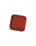 Plate set Algon Red 26 cm 3 Pieces (18 Units)
