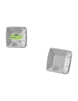 Plate set Algon Silver 18 cm 12 Pieces (18 Units)