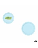 Plate set Algon Blue 20 cm 10 Pieces (24 Units)