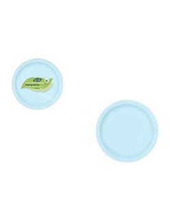 Plate set Algon Blue 20 cm 10 Pieces (24 Units)