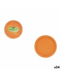 Plate set Algon Orange 20 cm 10 Pieces (24 Units)