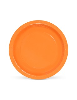 Plate set Algon Orange 20 cm 10 Pieces (24 Units)