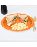 Plate set Algon Orange 20 cm 10 Pieces (24 Units)