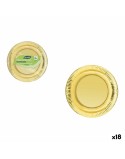 Plate set Algon Golden 23 cm 10 Pieces (18 Units)