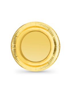 Plate set Algon Golden 23 cm 10 Pieces (18 Units)