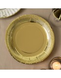 Plate set Algon Golden 23 cm 10 Pieces (18 Units)