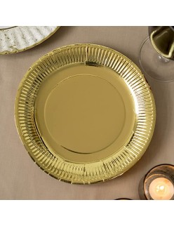 Plate set Algon Golden 23 cm 10 Pieces (18 Units)