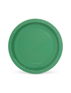 Plate set Algon Green 20 cm 10 Pieces (24 Units)