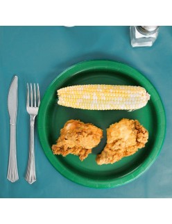 Plate set Algon Green 20 cm 10 Pieces (24 Units)