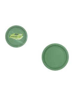 Plate set Algon Green 20 cm 10 Pieces (24 Units)