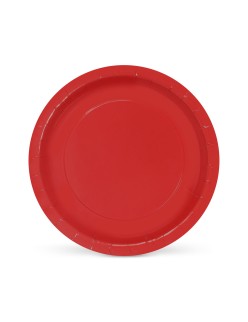 Plate set Algon Red 20 cm 10 Pieces (24 Units)