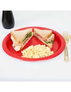 Plate set Algon Red 20 cm 10 Pieces (24 Units)