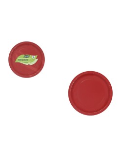Plate set Algon Red 20 cm 10 Pieces (24 Units)
