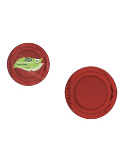 Conjunto de pratos Algon Vermelho 23 cm 10 Peças (18 Unidades)