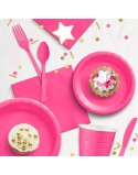 Plate set Algon Fuchsia 20 cm 10 Pieces (24 Units)