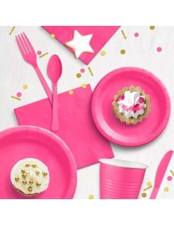 Plate set Algon Fuchsia 20 cm 10 Pieces (24 Units)