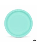 Plate set Algon Aquamarine 20 cm 10 Pieces (24 Units)