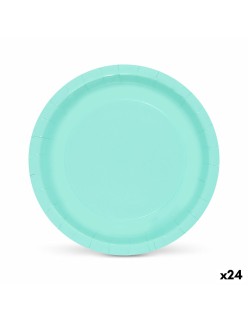 Plate set Algon Aquamarine 20 cm 10 Pieces (24 Units)