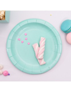 Plate set Algon Aquamarine 20 cm 10 Pieces (24 Units)