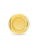 Plate set Algon Golden 18 cm 12 Pieces (18 Units)