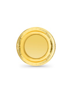 Plate set Algon Golden 18 cm 12 Pieces (18 Units)