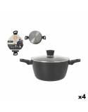 Topf mit Deckel MasterChef 24 cm (4 Stück)