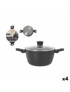 Casseruola con coperchio MasterChef 24 cm (4 Unità)