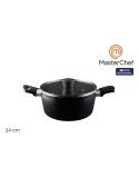 Casseruola con coperchio MasterChef 24 cm (4 Unità)