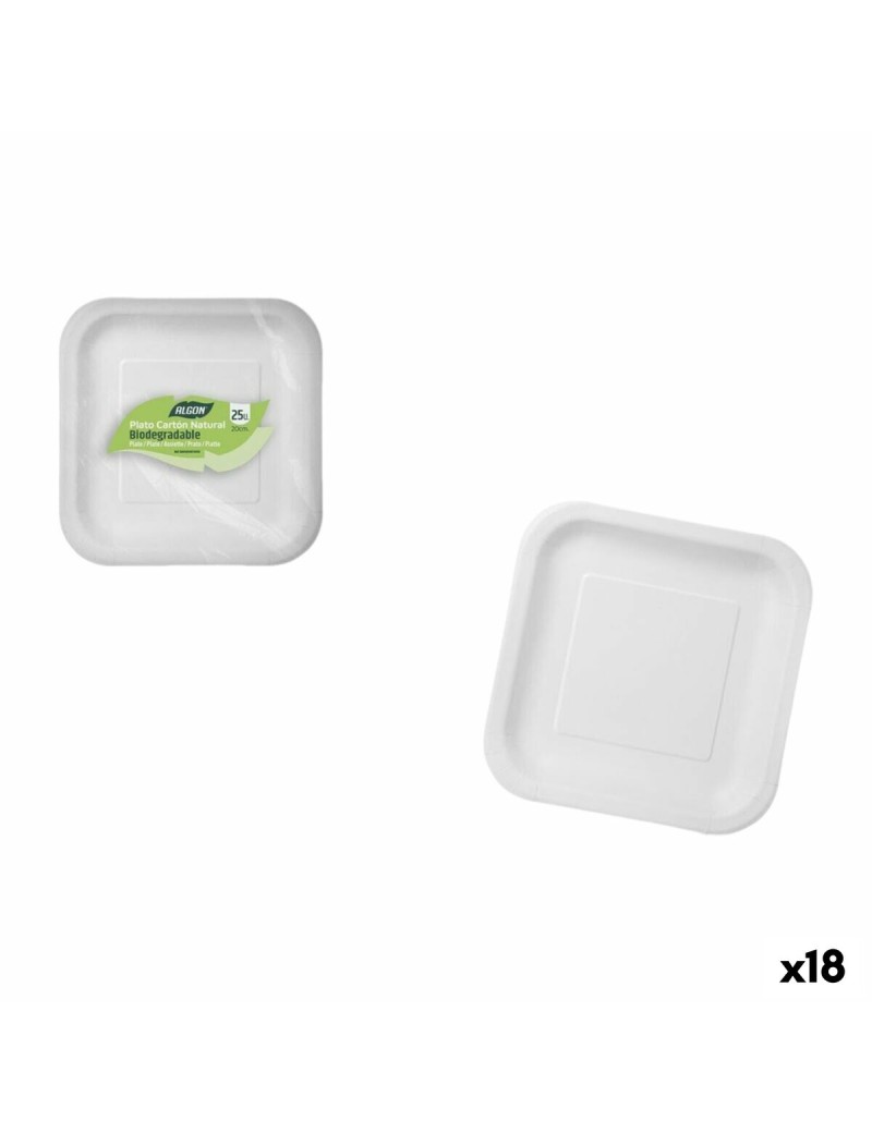Plate set Algon 20 cm 25 Pieces (18 Units)