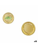 Plate set Algon Golden 20 cm 10 Pieces (18 Units)