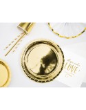 Plate set Algon Golden 20 cm 10 Pieces (18 Units)