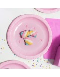 Plate set Algon Pink 20 cm 10 Pieces (24 Units)