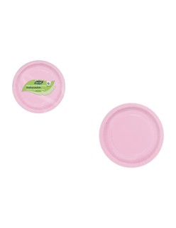 Plate set Algon Pink 20 cm 10 Pieces (24 Units)
